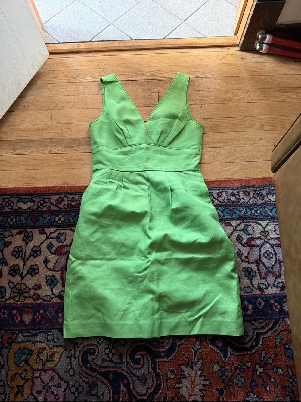 J crew V-Neck Sleeveless Green Dress